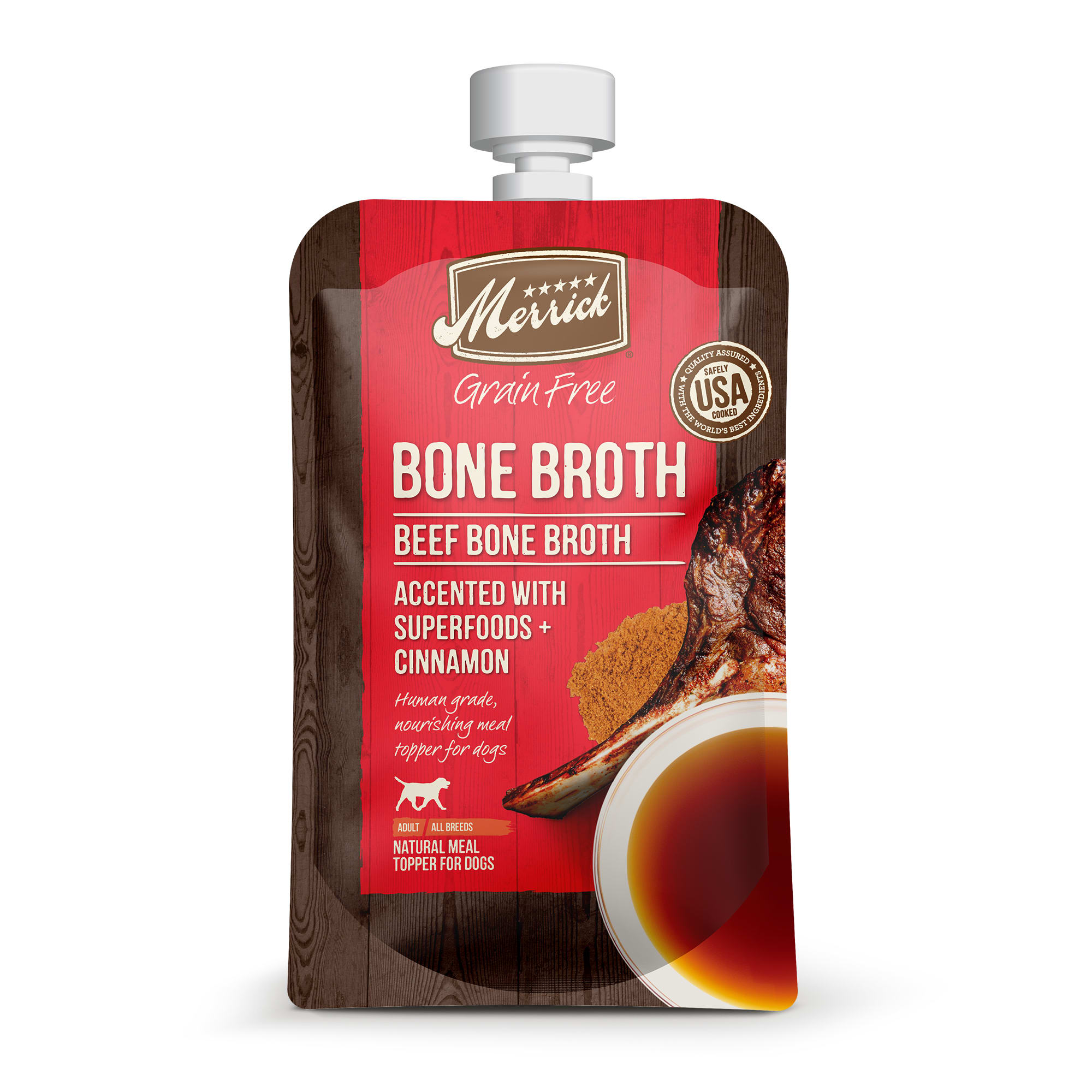 Merrick Grain Free Bone Broth Beef Recipe, 7 oz