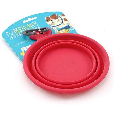 Messy Mutts Collapsible Bowl by Messy Mutts - Small - Red