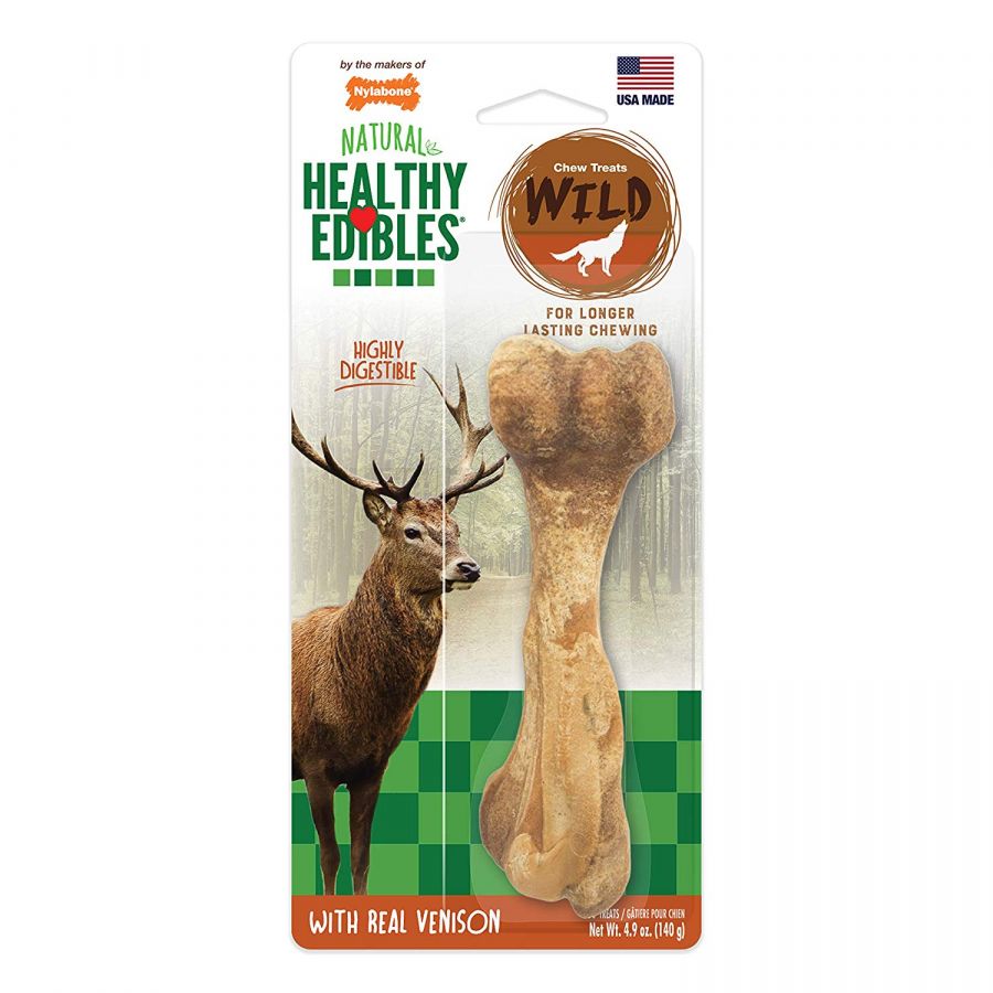 Nylabone Healthy Edibles Wild Chew Bone - Venison, Large - 1 Pack