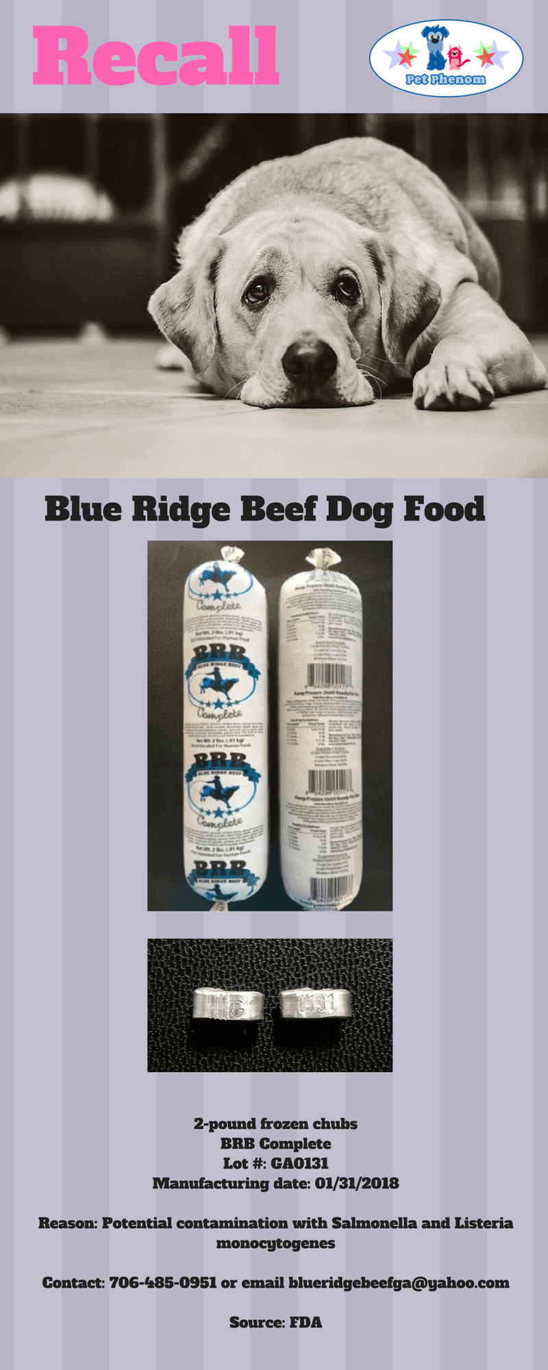 Blue Ridge Beef Dog Food Recall