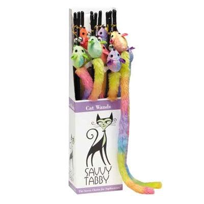 Savvy Tabby Rainbow Tail Wand Display - 12pcs