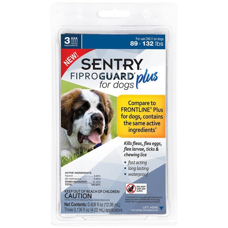 Sentry Fiproguard Plus IGR for Dogs & Puppies, X-Large - 3 Applications - (Dogs 89-132 lbs)