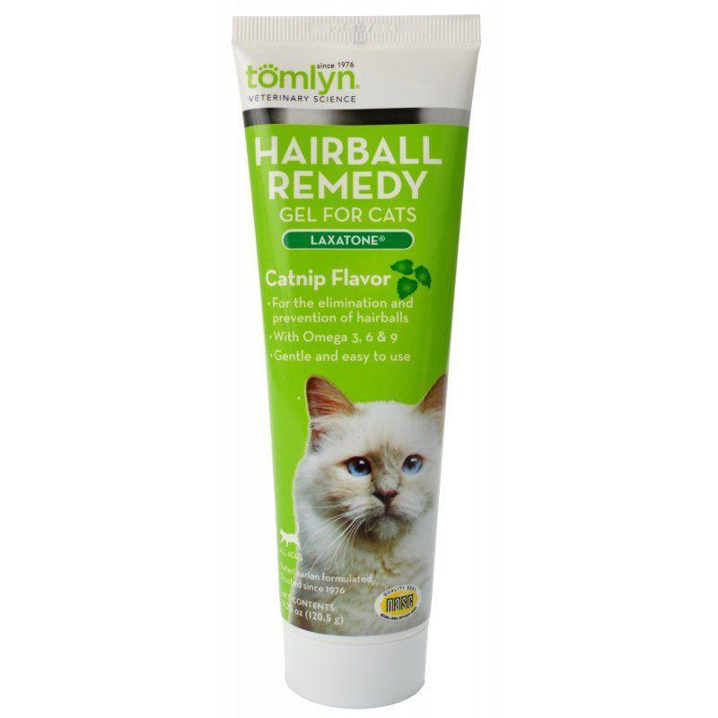 Tomlyn Laxatone Hairball Remedy Gel for Cats - Catnip Flavor, 4.25 oz