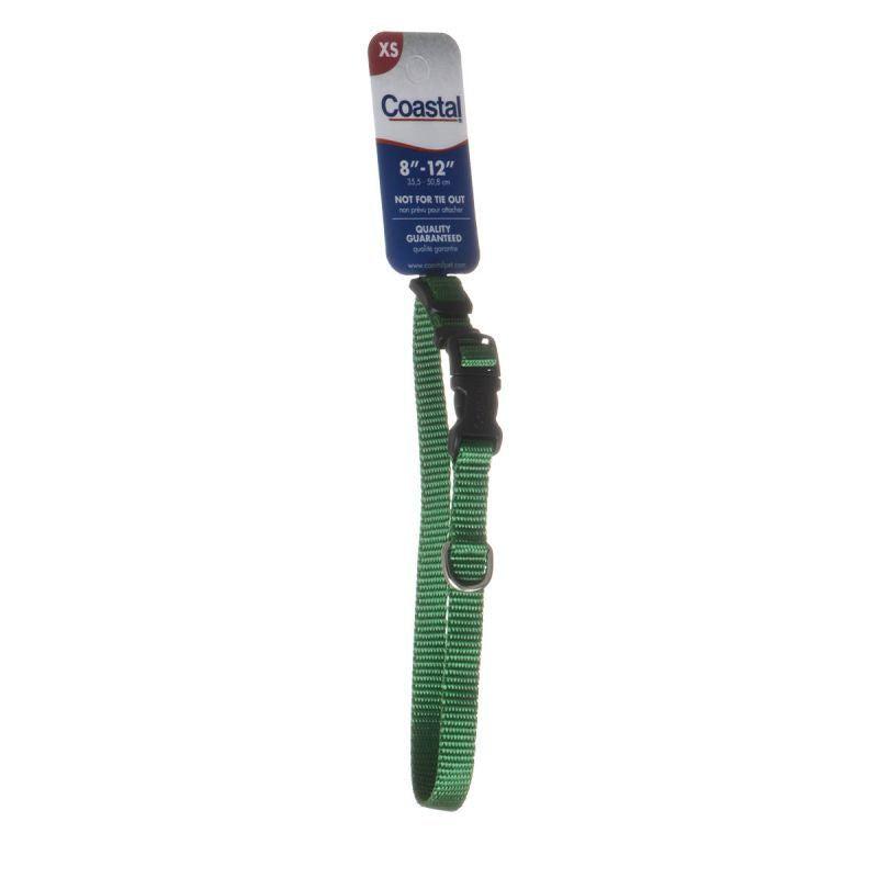 Tuff Collar Nylon Adjustable Collar - Hunter Green, 8"-12" Long x 3/8" Wide