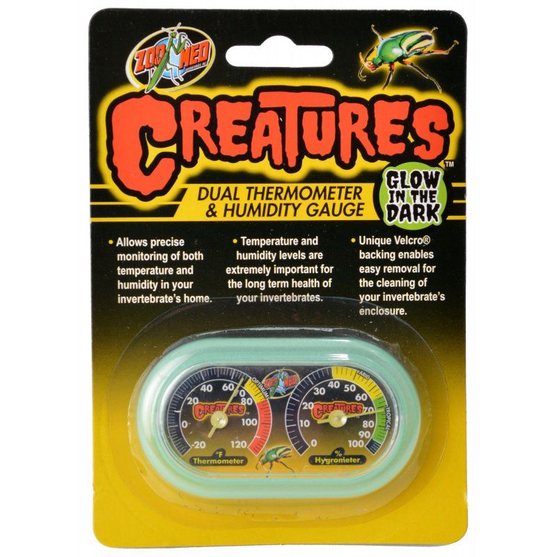Zoo Med Creatures Dual Thermometer & Humidity Gauge, 1 Count