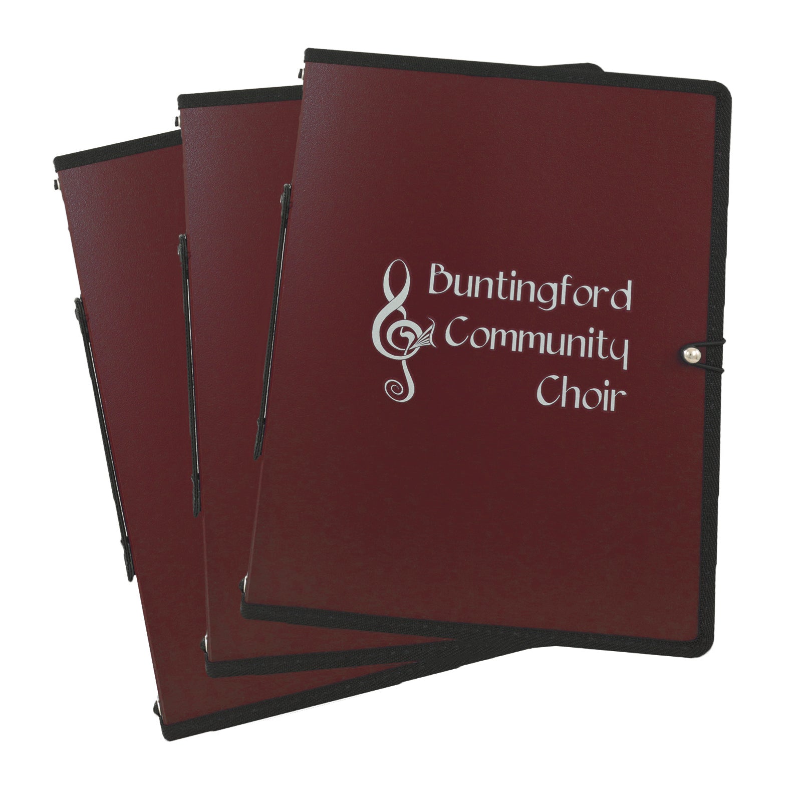 Choral music folder with custom print design Chamberlain Music