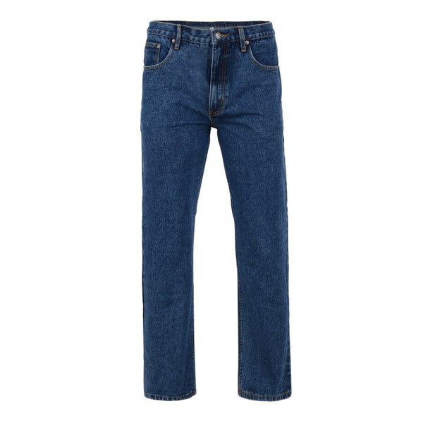 Mens Kam Jeans KBS101-01 Stretch Regular Fit Jeans Stonewash Size 40 T ...