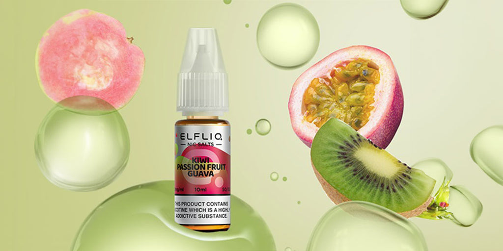 Elfliq Nic Salts Kiwi Passion Fruit Guava Banner