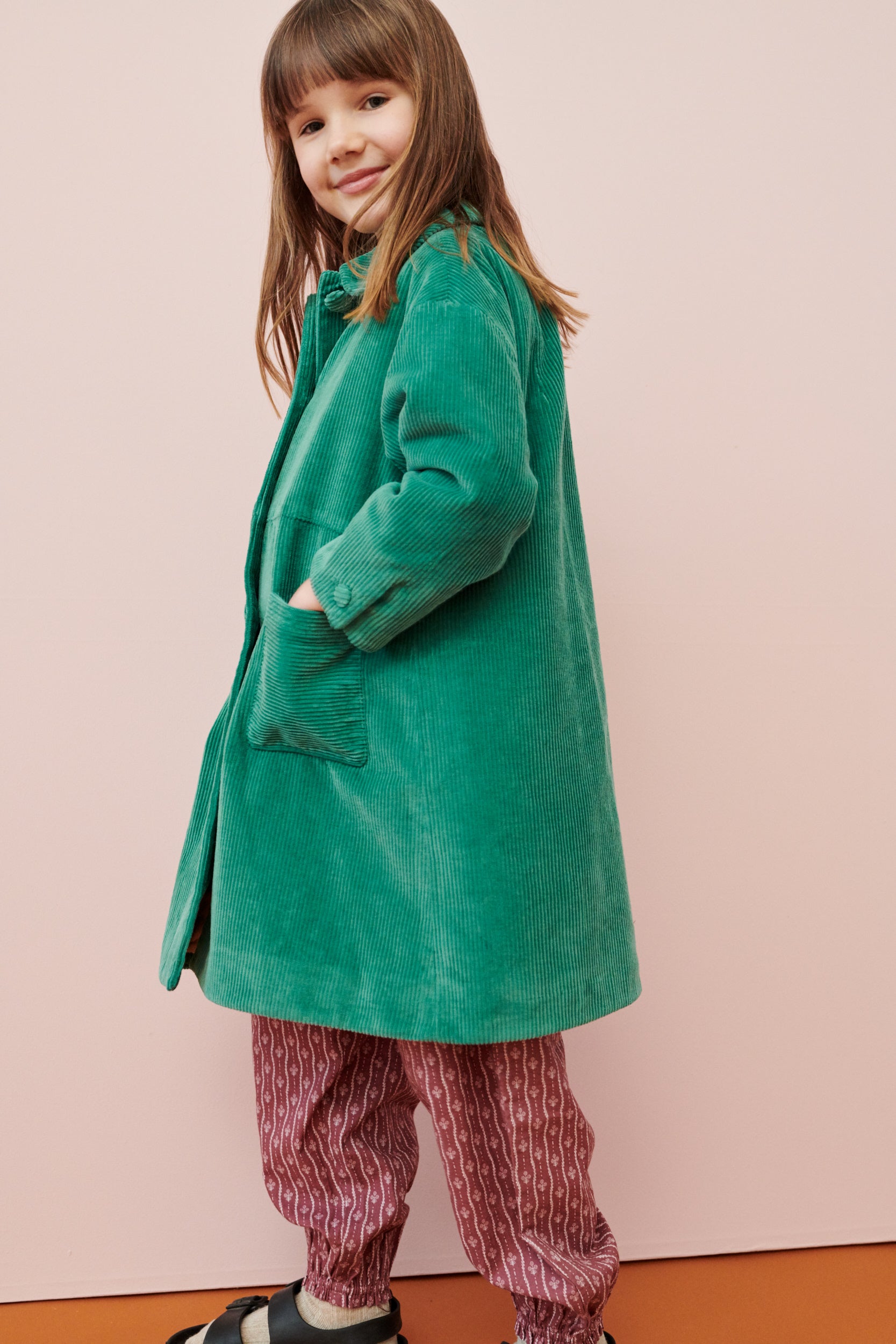 Shop EVEREST KIDS COAT - ORANGE CHECK Online | CARAMEL