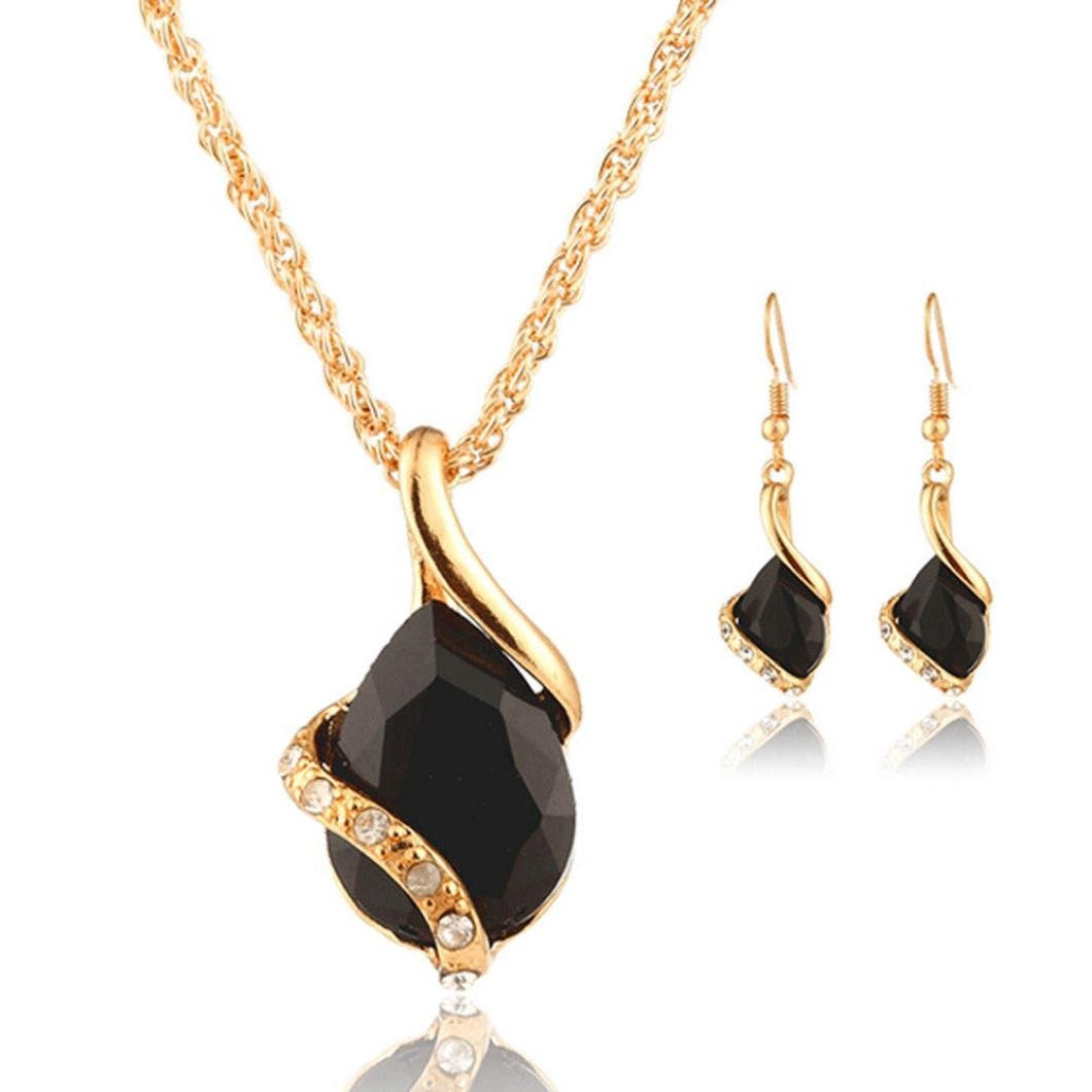 Clearance Sale!Funic 1Set Women&#39;s Heart-shaped Crystal Necklace Pe – hobizishop