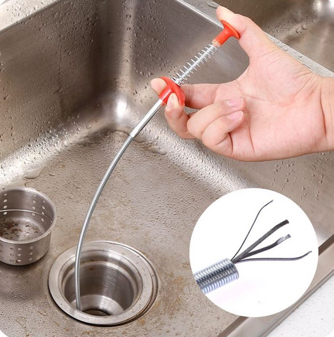 Drain Snake Spring Tube Unblock Tool Bathroom Sewer Dredge Anti Clogging  Tool Kitchen Sink Sewer Cleaning Hook Water Sink Tool