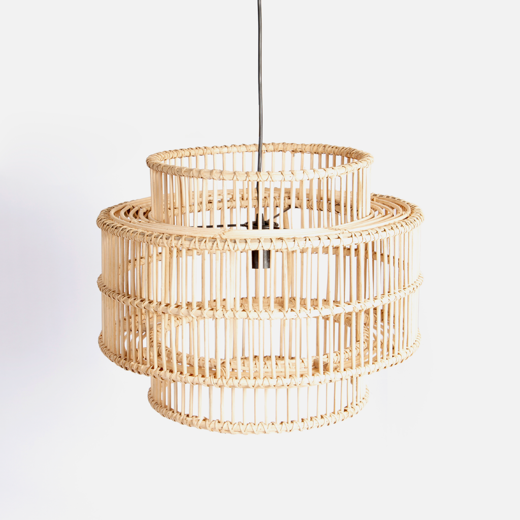 light fixture rattan