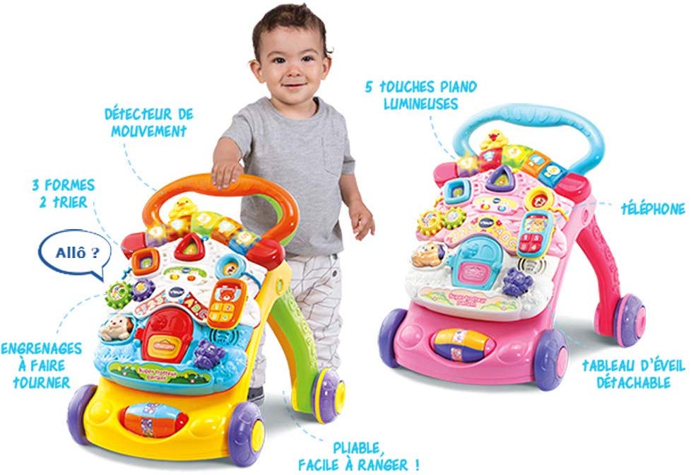 vtech mon trotteur parlant 2en1 rose