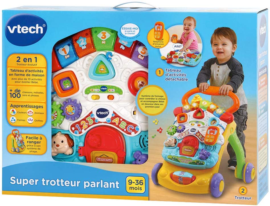 vtech mon trotteur parlant 2en1 rose