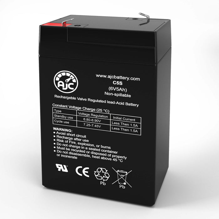 ELS EDS650SW 6V 5Ah Emergency Light Replacement Battery