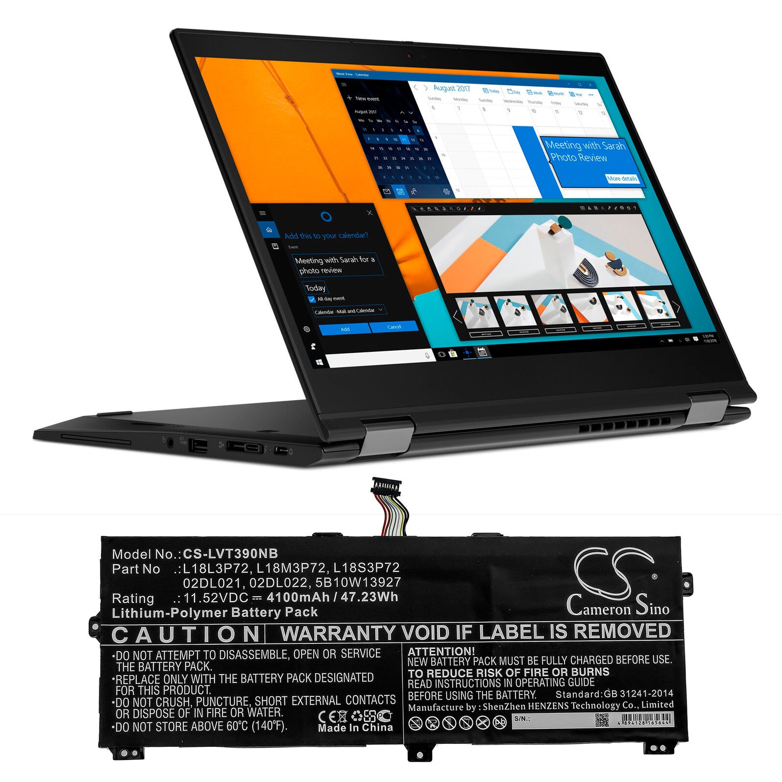 Lenovo ThinkPad X390 Yoga ThinkPad X390 Yoga(20NNA Replacement Battery