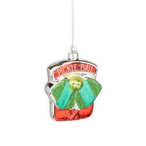 STHH Glass Pickle Ball Ornament - Feliz Modern