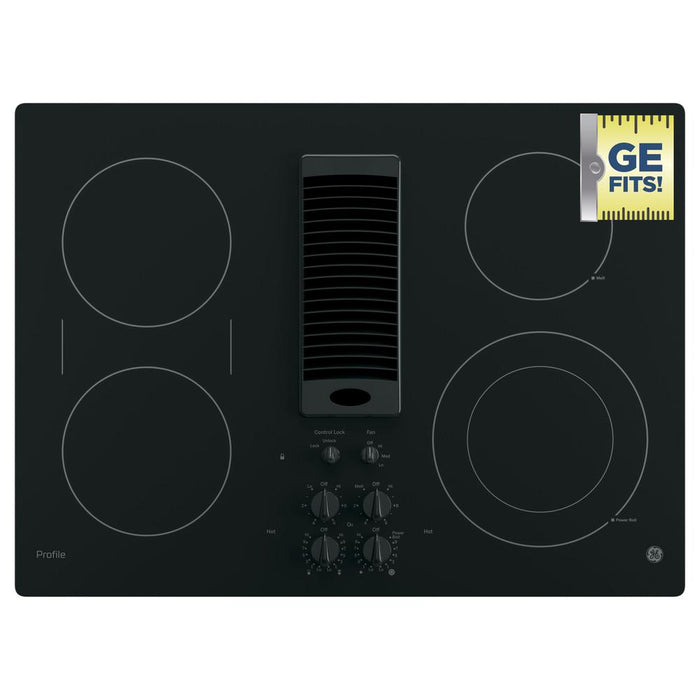 Ge Profile Series Pp9830djbb 30 In Radiant Electric Downdraft