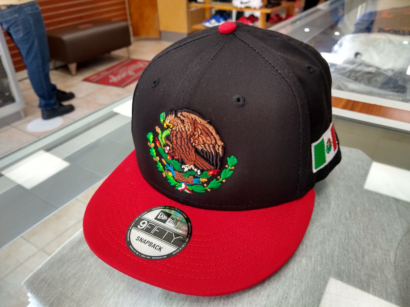 New Era SnapBack Mexican Bull logo BLACKRED Hat Peligro Sports