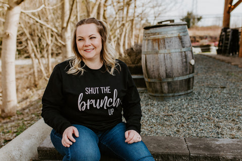 Shut the Brunch Up Sweater at the Spa