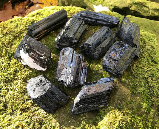 1/4 lb Small Black Onyx Tumbled Gemstone Crystals 15-35 Stones Gem Rock  Specimen