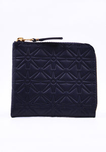 COMME DES GARCONS SA310EA EMBOSSED ZIP WALLET NAVY | DOSHABURI Shop