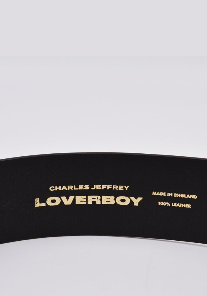 CHARLES JEFFREY LOVERBOY STUDDED WIDE BELT BLACK SS22 | DOSHABURI Shop