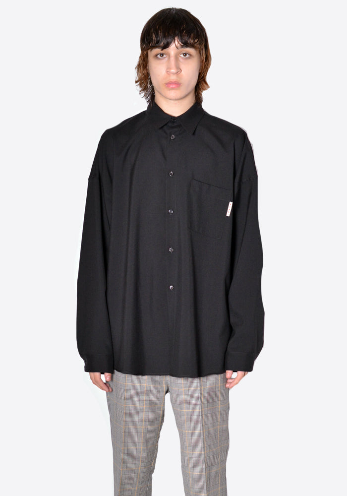 MARNI CUMU0061A1 TROPICAL WOOL SHIRT BLACK