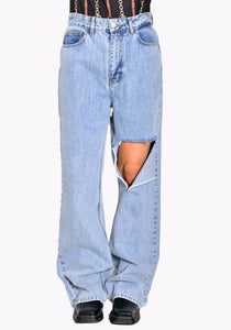 ROKH R1CA54 CT 27 DENIM PANTS BLUE FW22 | DOSHABURI Online Shop