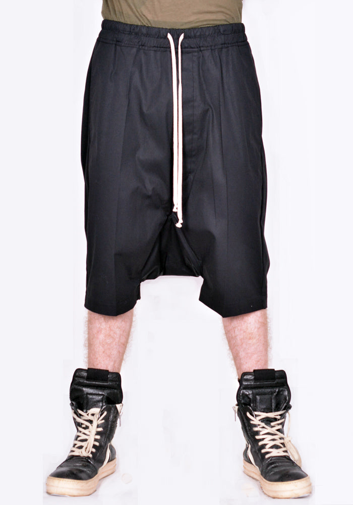 RICK OWENS RICK'S PODS SHORTS COTTON BLEND BLACK FW22 | DOSHABURI Shop