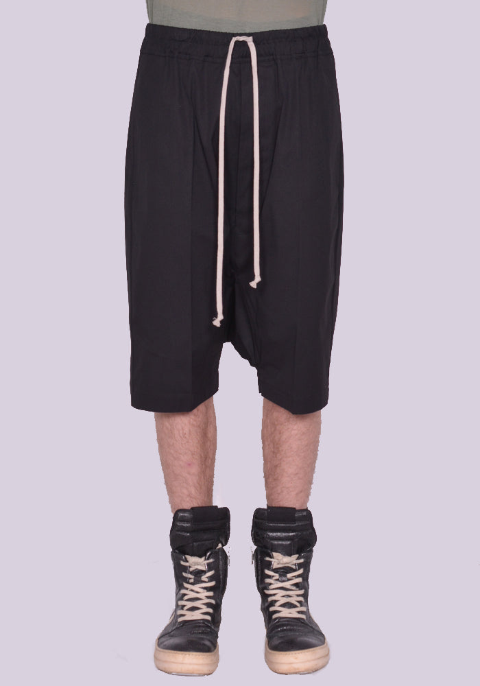 RICK OWENS MEN RU01C4384 TE 09 RICK'S PODS SHORTS BLACK (New Season SS23)