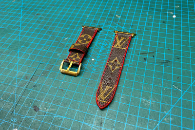 Custom LV Monogram Watch Band (Red back) – Corn Blakes