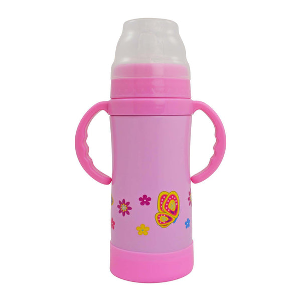 BEABA Kids Stainless Steel Water Bottle, Baby to Toddler Insulated Water  bottle, Close Top On The Go Kids Water bottle, Toddler Thermos Water bottle