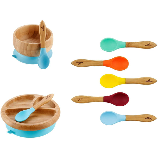 Ali+Oli ali+oli (3pc) silicone spoon set for baby (coco