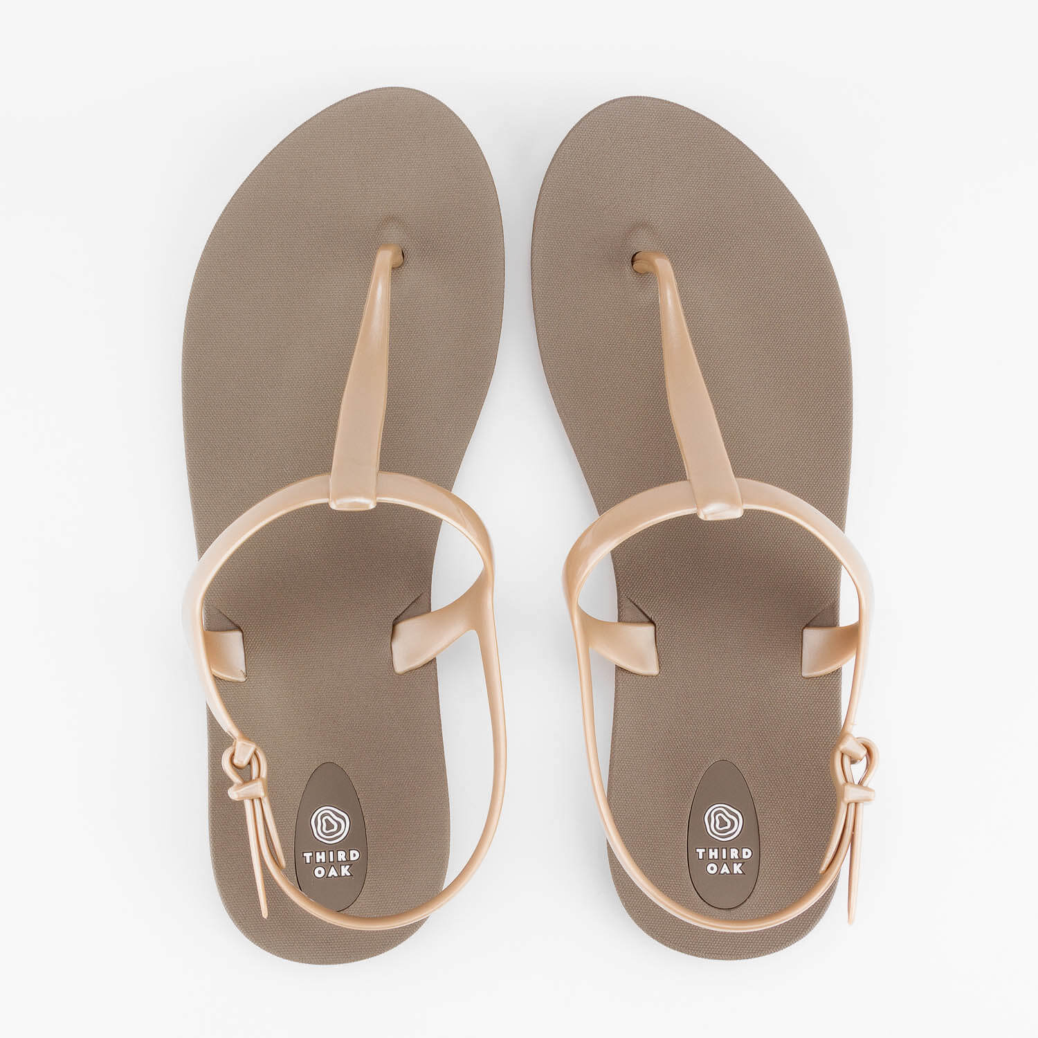 Fawn Aged Gold T-Strap Sandals
