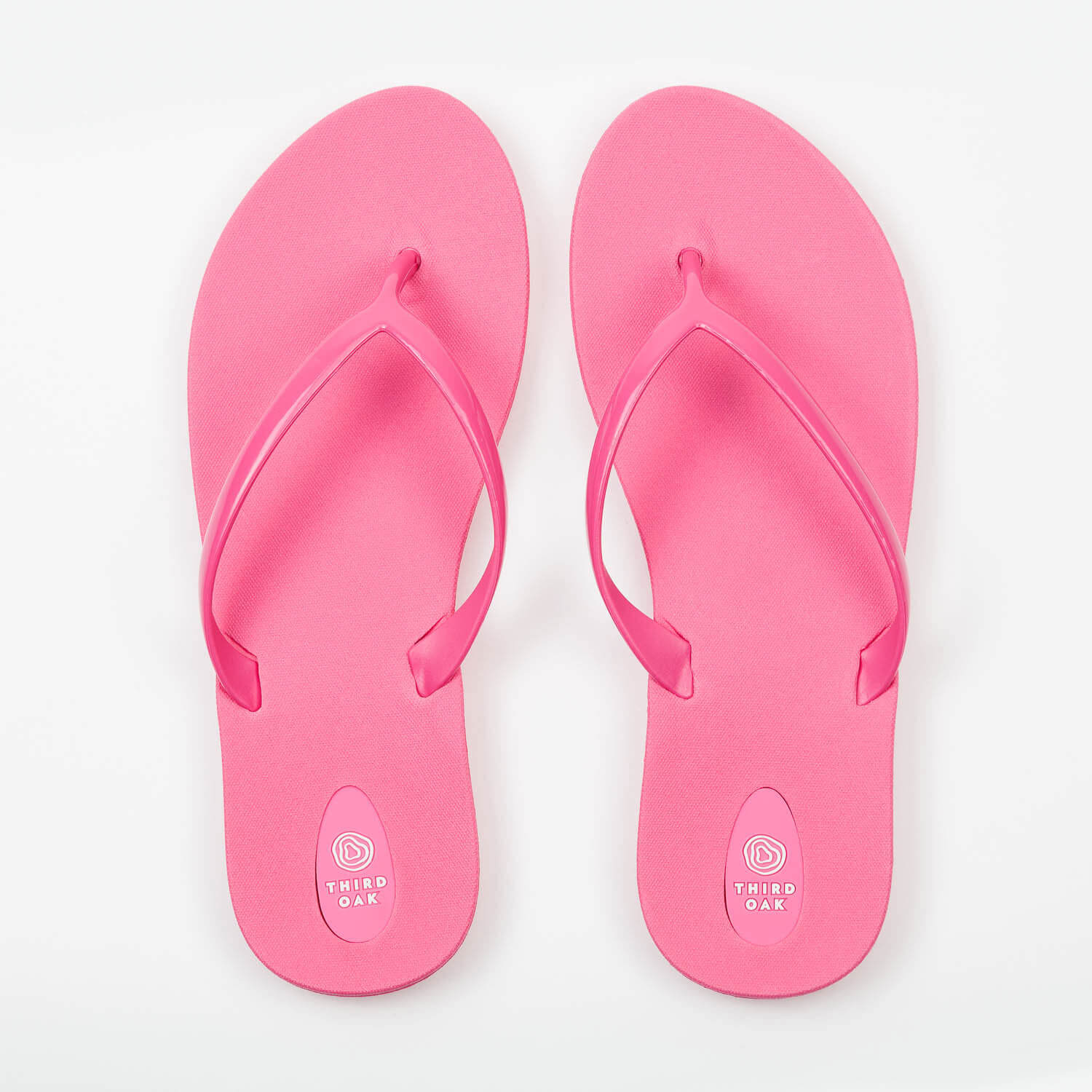 bright pink flip flops