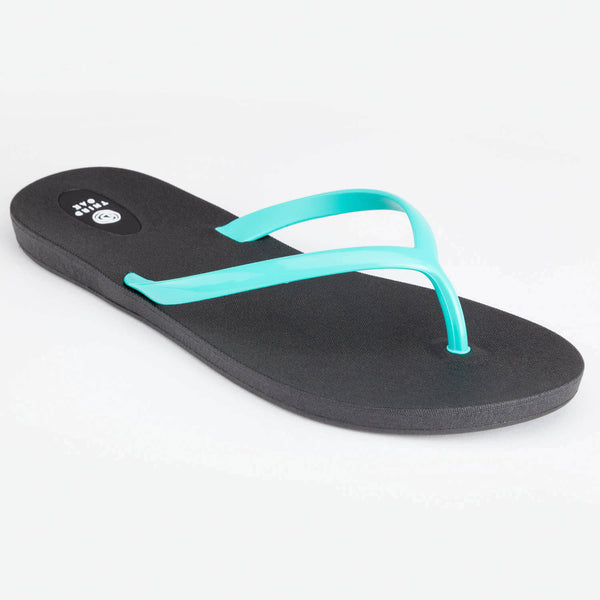 Third Oak | Scout Black Turquoise Recycled Flip Flops | Made in USA