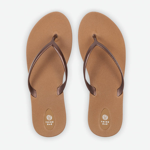 Third Oak Shoes | Scout Toffee Copper | Recycled Flip Flops