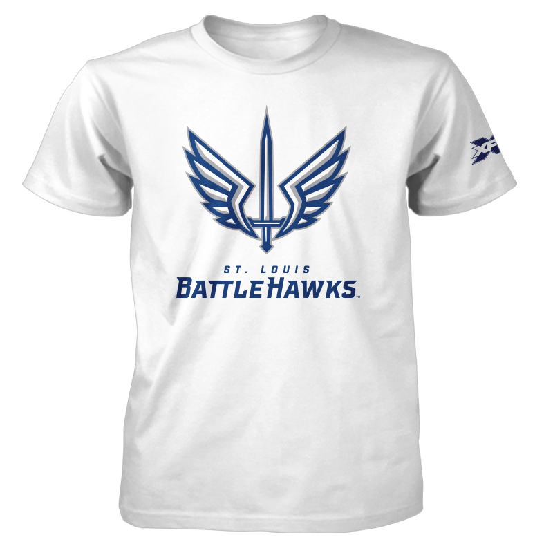 St. Louis BattleHawks Official Team Logo White T-Shirt - XFL Shop