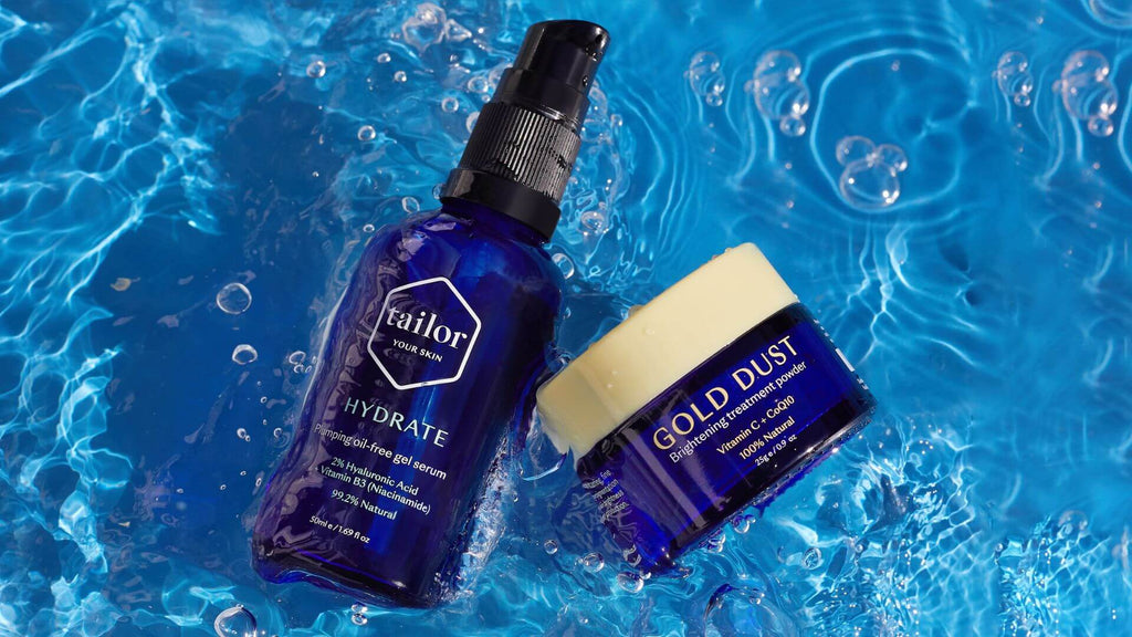 Tailor Skincare Gold Dust and Hydrate water-based serum