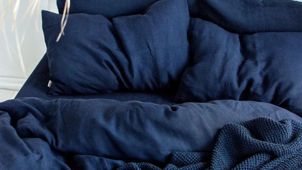 Blue bedding to match Tailor Skincare