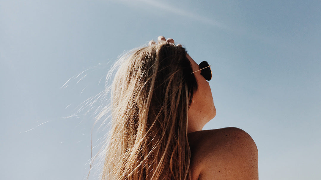 Woman with Sun Damage to Her Skin