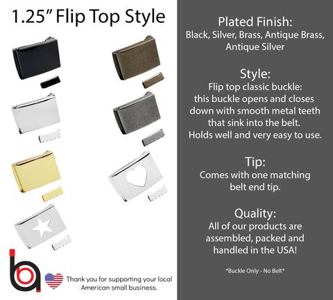 1.25" Flip Top Buckles