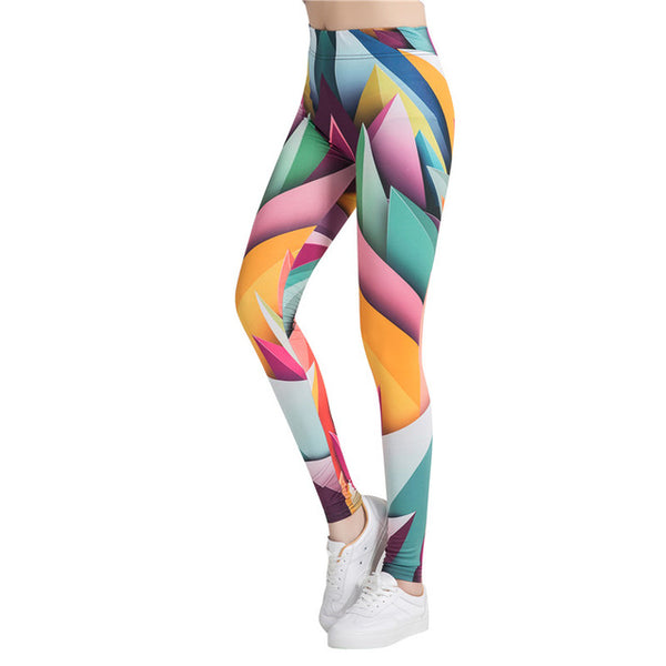 High Waist 3D Print Fitness, Casual Leggings. One Size Fits XS To M, H ...