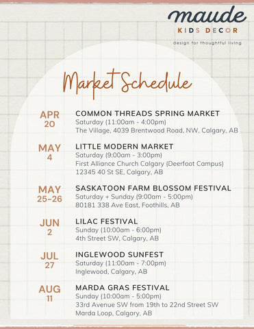 Upcoming Market Schedule