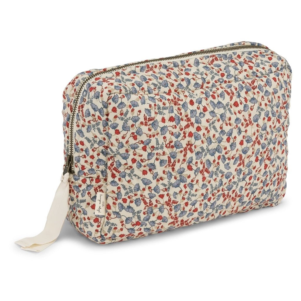 Organic Cotton Quilted Toiletry Bag by Konges Sløjd - Marche de Fleur / Big