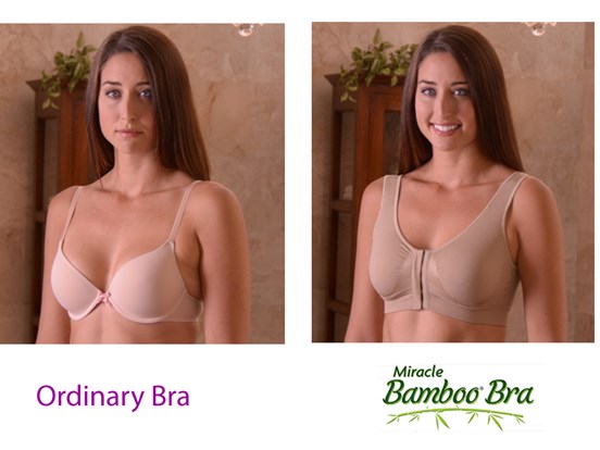 Miracle Bamboo Comfort Bra All Day Best Lift Comfort And Support- Black-  Medium (Bust 35-37) 