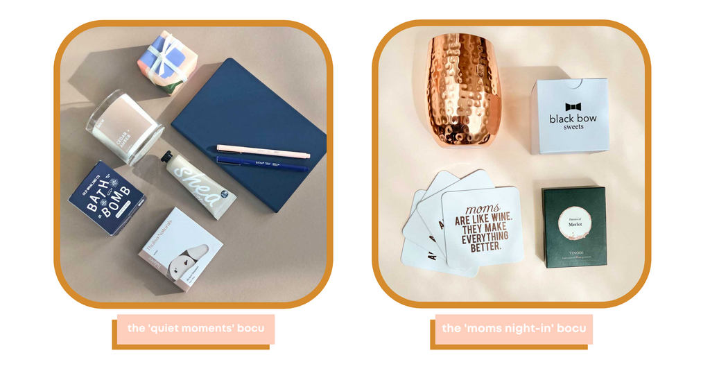 Mother's Day 2022 Gift Guide - Bocu Curated Gift Boxes for the mom who loves wine or journaling