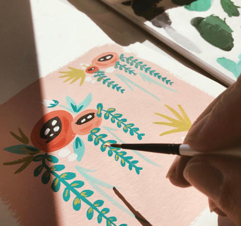 Meet The Maker: Idlewild Co. Hand painting illustrations