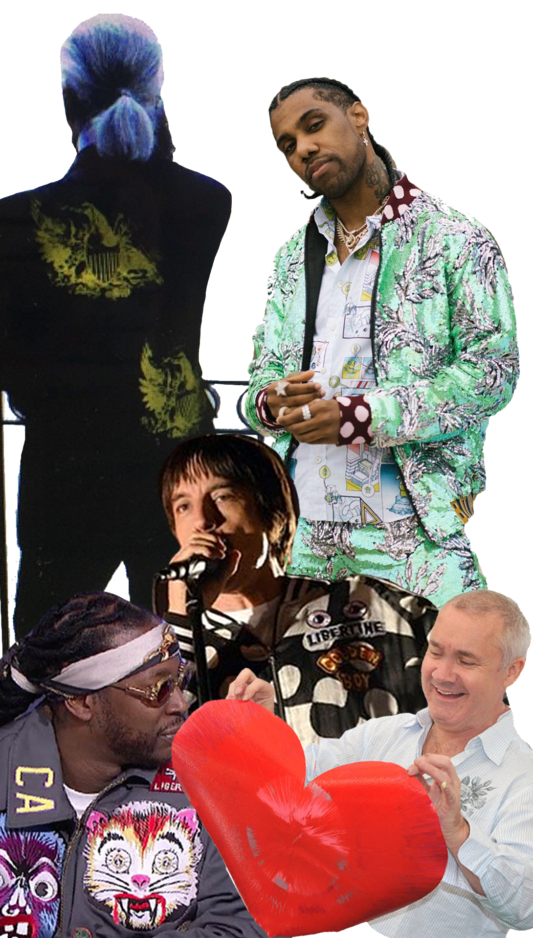 karl lagerfeld, carrie fisher, tyga, 2chainz, anthony kiedis wearing Libertine fashion